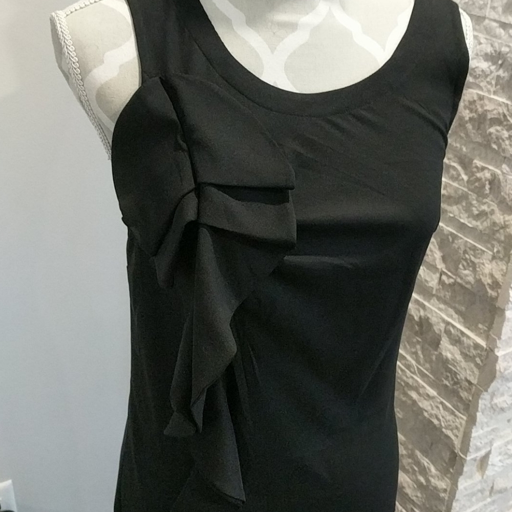 Vero Moda black Brodie ruffle mini dress - Picture 3 of 5